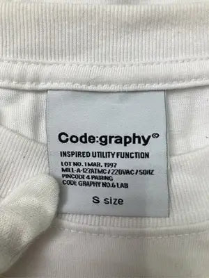 Code:graphy/コードグラフィー/Tシャツ/カットソー/トップス/ホワイト/S