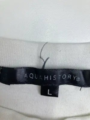 AQUAHISTORY/Tシャツ/カットソー/トップス/アイボリー/L
