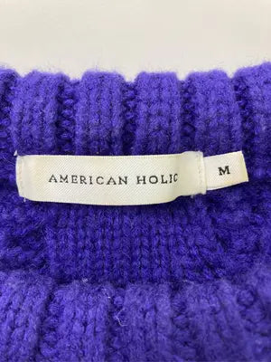 AMERICAN HOLIC/アメリカンホリック/ニット/セーター/トップス/ブルー/M