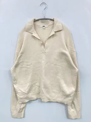 UNIQLO/ユニクロ/ニット/セーター/トップス/アイボリー/L
