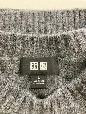 UNIQLO/ユニクロ/ニット/セーター/トップス/グレー/L