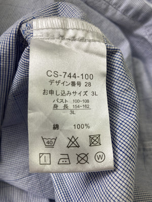 Sunny clouds/サニークラウズ/シャツワンピース/ワンピース/ドレス/ブルー/3L