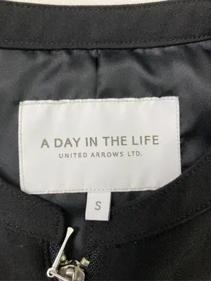 A DAY IN THE LIFE UNITED ARROWS/アデイインザライフユナイテッドアローズ/ノーカラージャケット/ジャケット/アウター/ブラック/S