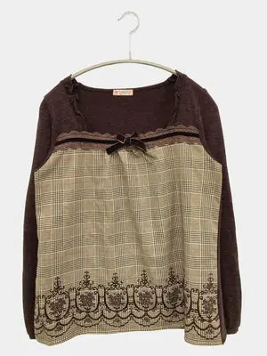 axes femme/アクシーズファム/Tシャツ/カットソー/トップス/ブラウン/M