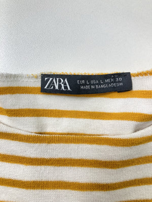 ZARA/ザラ/Tシャツ/カットソー/トップス/イエロー/L