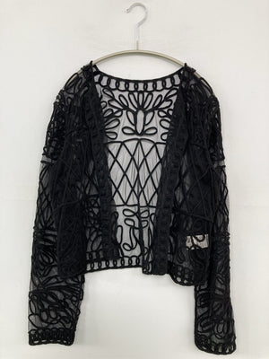 AER/カーディガン/ボレロ/トップス/ブラック/F