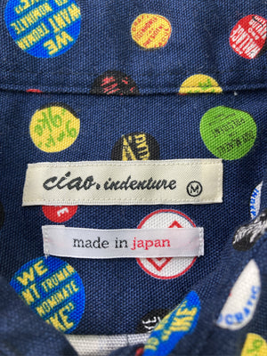 ciao. indenture/シャツ/ブラウス/トップス/ネイビー/M