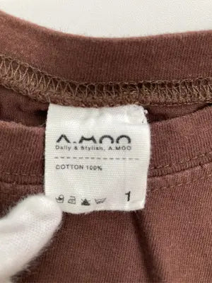 A.MOO/Tシャツ/カットソー/トップス/ブラウン/1