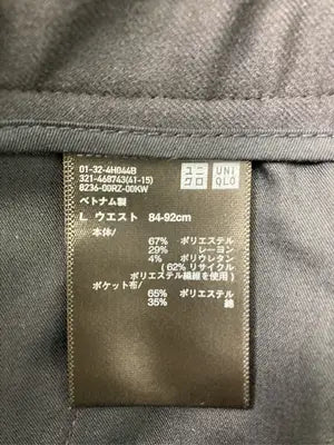 UNIQLO/ユニクロ/スラックス/パンツ/ブラック/L