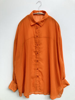 nemne/ネンネ/シャツ/ブラウス/トップス/オレンジ/F