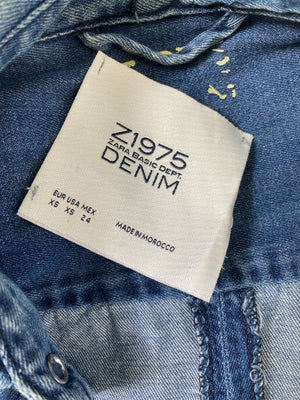 ZARA/ザラ/シャツ/ブラウス/トップス/ブルー/EUR XS/USA XS/MEX 24