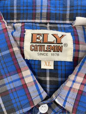 ELY/シャツ/ブラウス/トップス/ブルー/XL