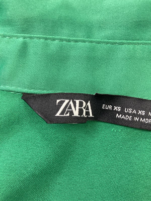 ZARA/ザラ/シャツ/ブラウス/トップス/グリーン/XS