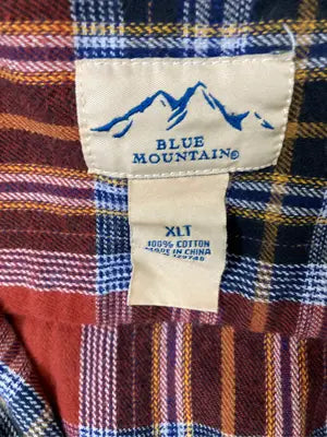 blue mountain/シャツ/ブラウス/トップス/レッド/XLT