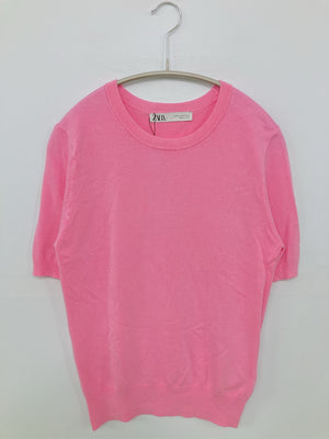 ZARA/ザラ/Tシャツ/カットソー/トップス/ピンク/M