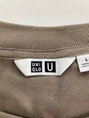 UNIQLO/ユニクロ/Tシャツ/カットソー/トップス/ベージュ/L