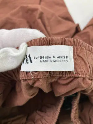 ZARA/ザラ/ナイロンパンツ/パンツ/ブラウン/EUR 36