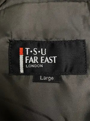 T.S.U FAR EAST/ステンカラーコート/ジャケット/アウター/ブラック/Large