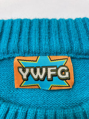 YWFG/ニット/セーター/トップス/ブルー/2XL