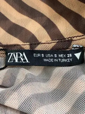 ZARA/ザラ/シャツ/ブラウス/トップス/ブラウン/S