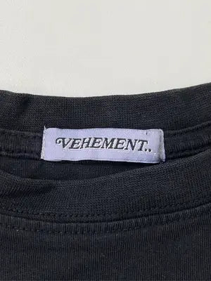 VEHEMENT../Tシャツ/カットソー/トップス/ブラック/M