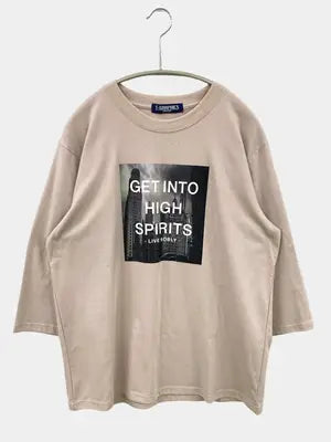 T-GRAPHICS/ティーグラフィックス/Tシャツ/カットソー/トップス/ベージュ/M