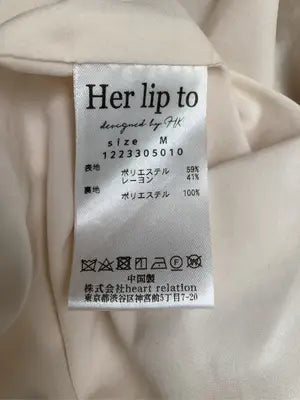 her lip to/ハーリップトゥ/ワンピース/ワンピース/ドレス/アイボリー/M