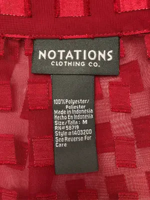 notations/シャツ/ブラウス/トップス/レッド/M