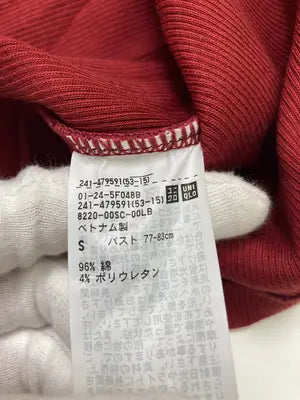 UNIQLO/ユニクロ/Tシャツ/カットソー/トップス/レッド/S
