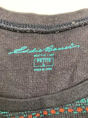 Eddie Bauer/エディーバウアー/Tシャツ/カットソー/トップス/ネイビー/PETITE L