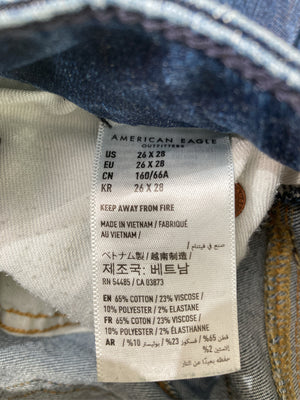 AMERICAN EAGLE/アメリカンイーグル/デニムパンツ/パンツ/ネイビー/26X28