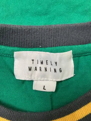 TIMELY WARNING/タイムリーワーニング/Tシャツ/カットソー/トップス/グリーン/L