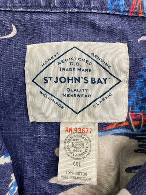 St JOHN'S BAY/セントジョンズベイ/シャツ/ブラウス/トップス/ブルー/XXL