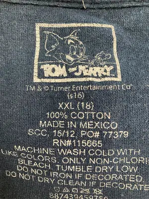 TOM and JERRY/トムアンドジェリー/Tシャツ/カットソー/トップス/ネイビー/XXL(18)