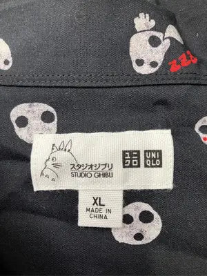 stadioジブリ x UNIQLO/スタジオジブリユニクロ/シャツ/ブラウス/トップス/ブラック/XL