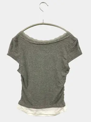 Tシャツ/カットソー/トップス/グレー/M