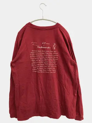 Tシャツ/カットソー/トップス/レッド/L