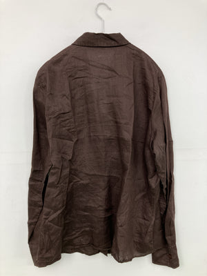 iCB/アイシービー/シャツ/ブラウス/トップス/ブラウン/46