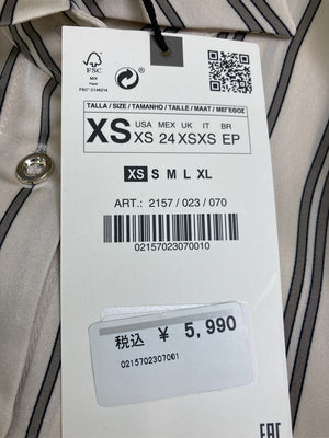ZARA/ザラ/シャツ/ブラウス/トップス/ベージュ/EUR XS/USA XS/MEX 24