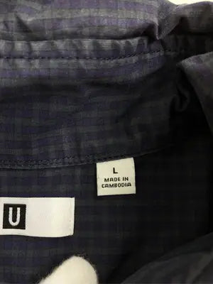 UNIQLO/ユニクロ/シャツ/ブラウス/トップス/ネイビー/L