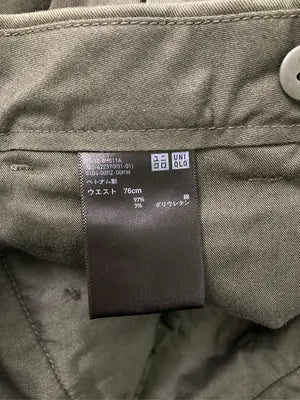 UNIQLO/ユニクロ/スラックス/パンツ/カーキ/ウエスト76cm