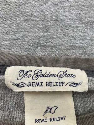 REMI RELIEF/Tシャツ/カットソー/トップス/グレー/L