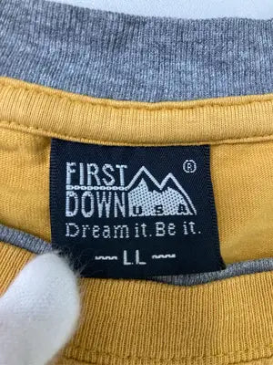 FIRST DOWN/ファーストダウン/Tシャツ/カットソー/トップス/イエロー/LL