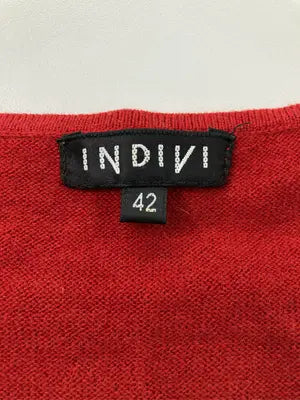 INDIVI/インディヴィ/ニット/セーター/トップス/レッド/42