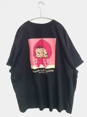 Betty・Boop/ベティブープ/Tシャツ/カットソー/トップス/ブラック/4L