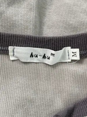 hu～hu/Tシャツ/カットソー/トップス/グレー/M