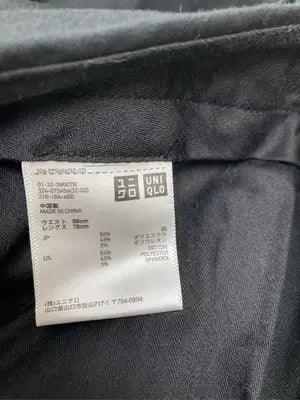 UNIQLO/ユニクロ/チノパンツ/パンツ/ブラック/ウエスト88cm  レングス76cm