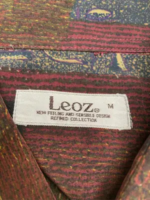LEOZ/シャツ/ブラウス/トップス/ブラウン/M