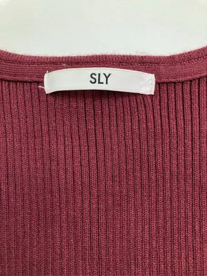 SLY/スライ/ニット/セーター/トップス/レッド/FREE
