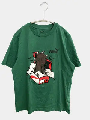 PUMA/プーマ/Tシャツ/カットソー/トップス/グリーン/M